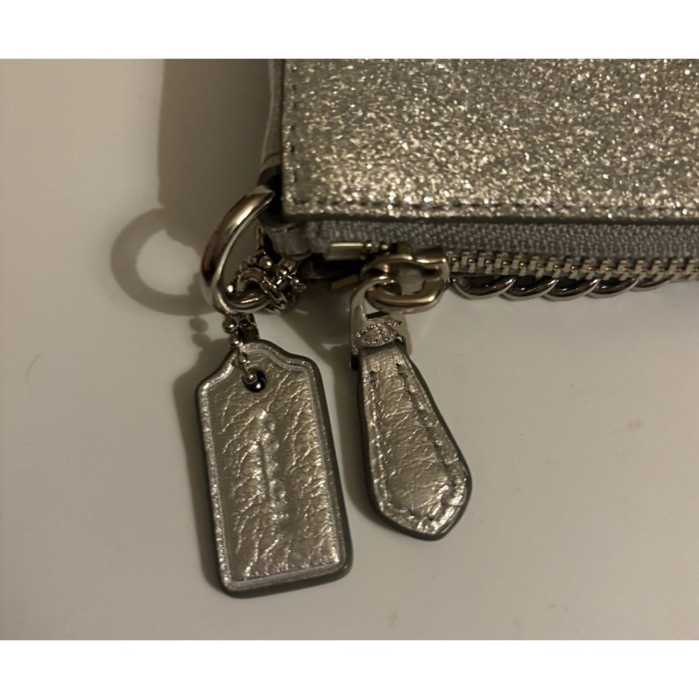Coach Silver Glitter Wristlet Clutch - Picture 4 of 10